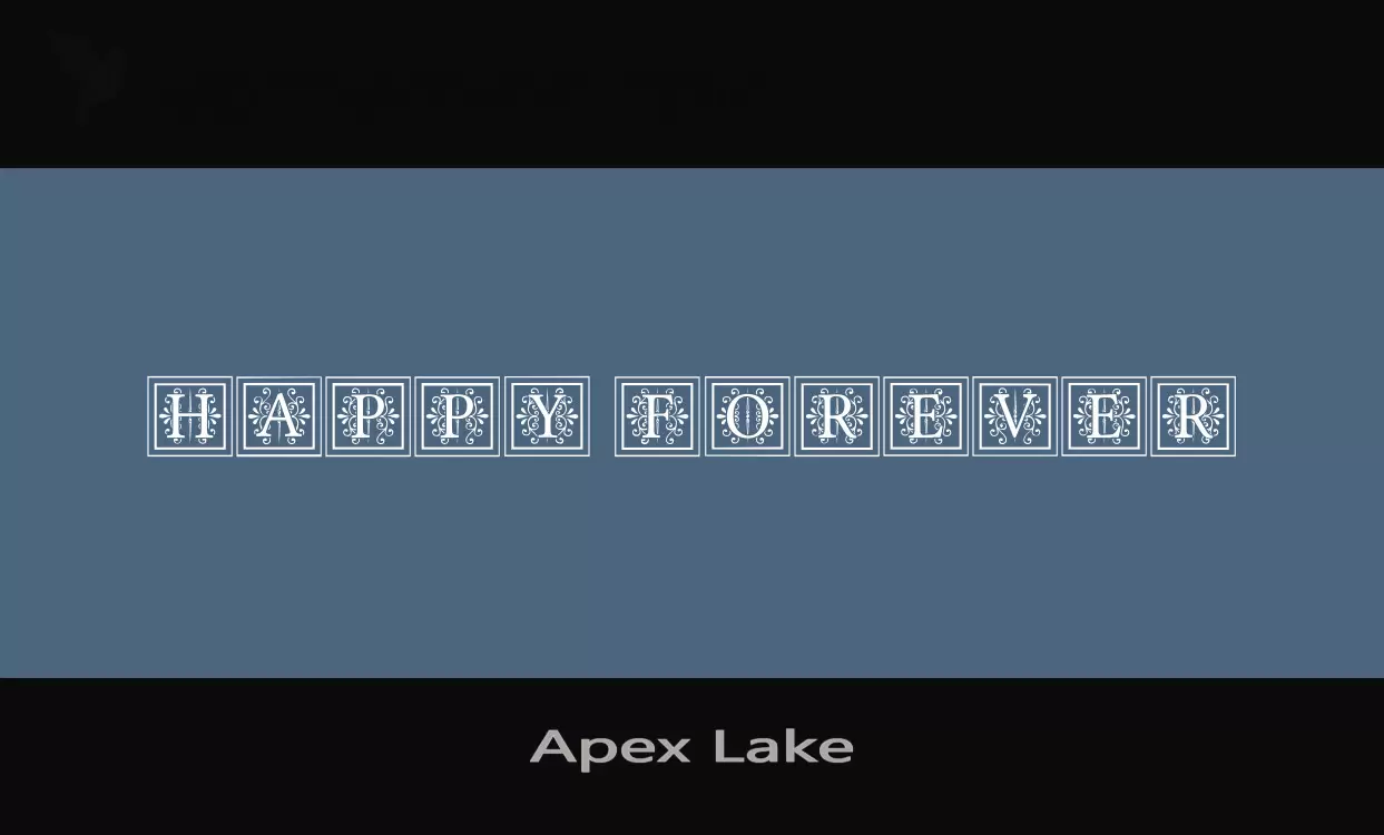 「Apex-Lake」字体效果图