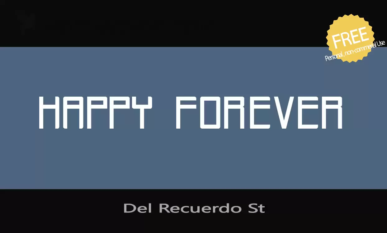 Font Sample of Del-Recuerdo-St