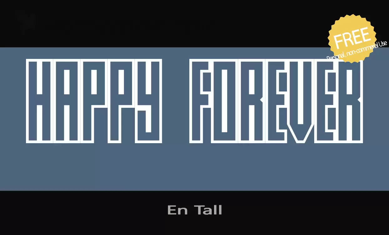 「En-Tall」字体效果图