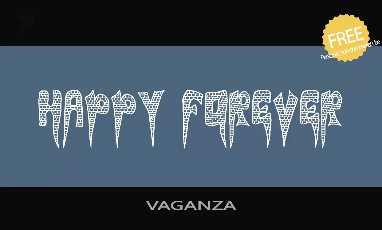 Font Sample of VAGANZA