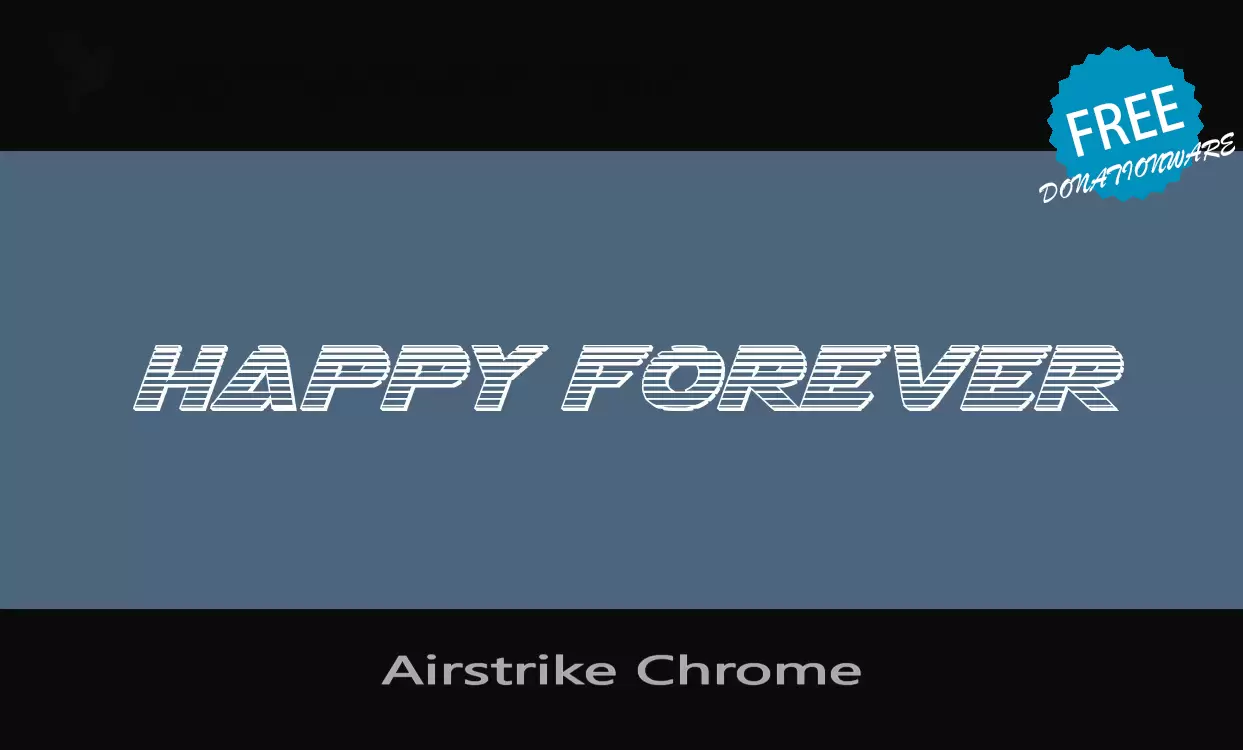 「Airstrike-Chrome」字体效果图