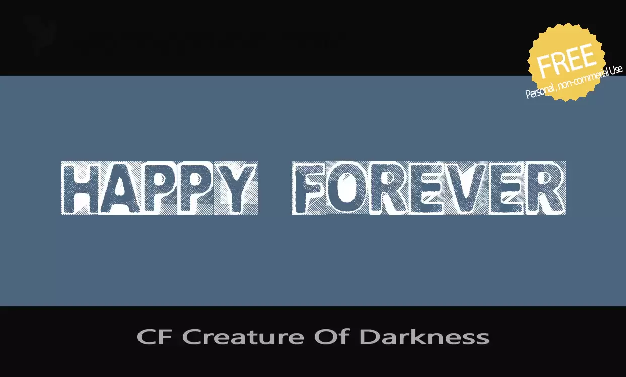 「CF-Creature-Of-Darkness」字体效果图