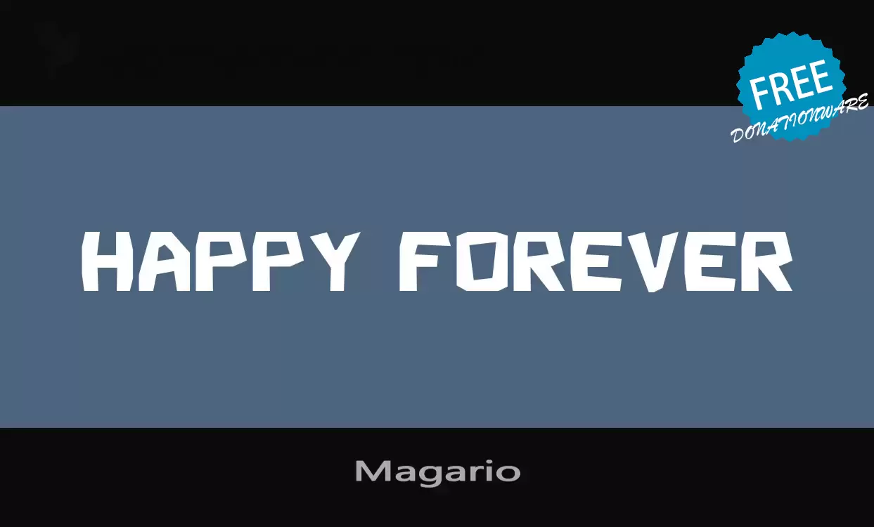 「Magario」字体效果图