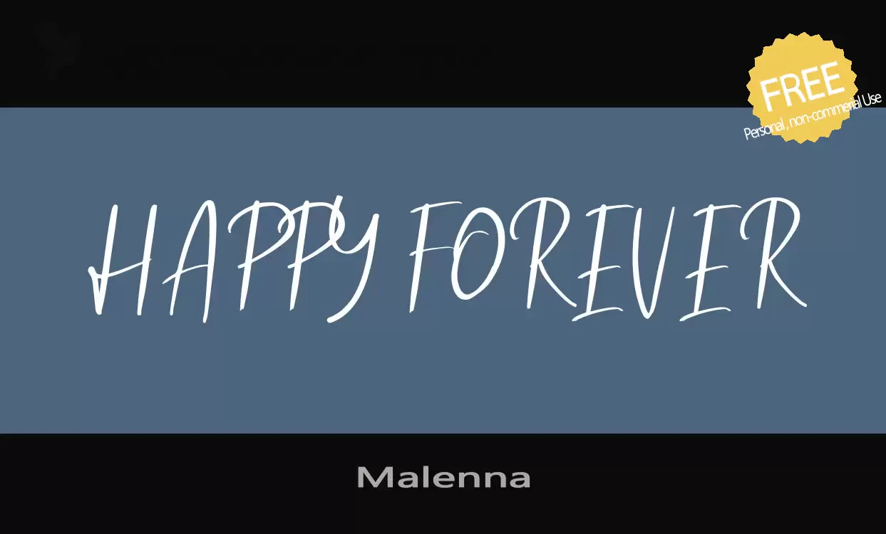 Font Sample of Malenna