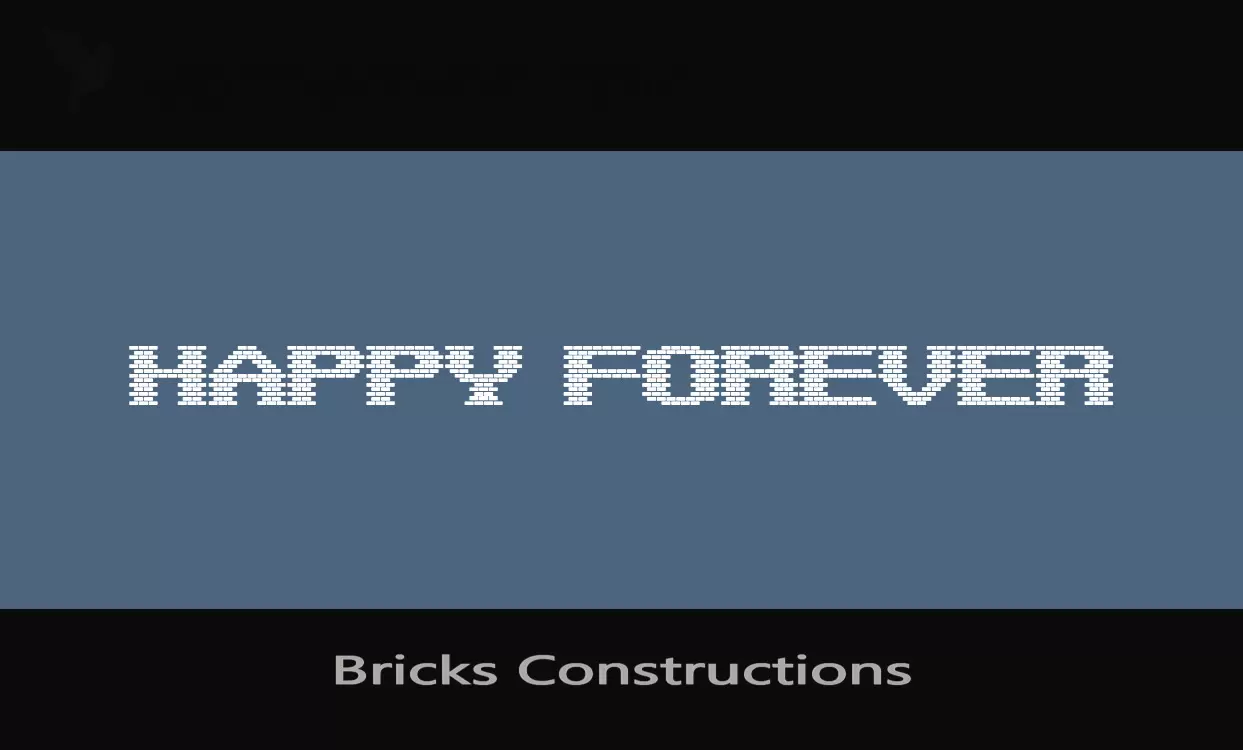 Font Sample of Bricks-Constructions