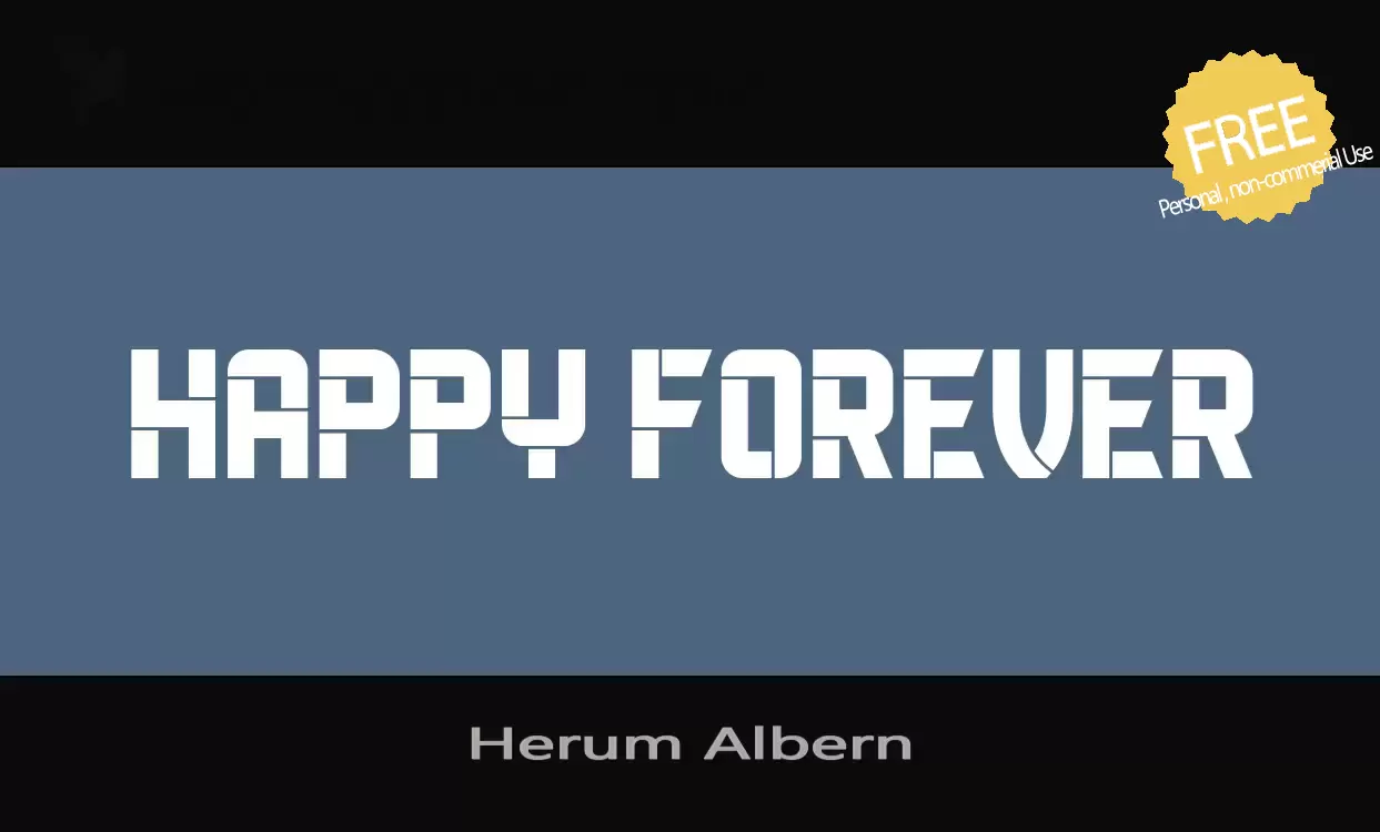 Font Sample of Herum-Albern