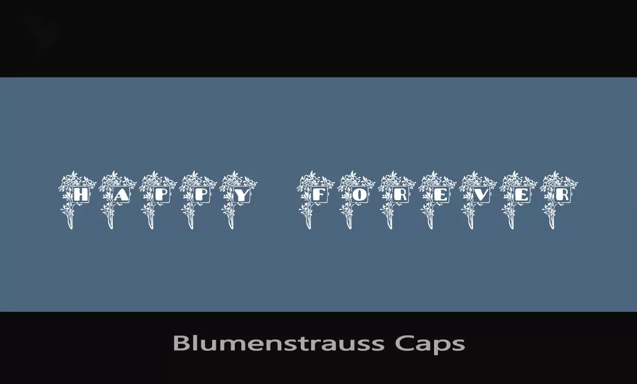 「Blumenstrauss-Caps」字体效果图