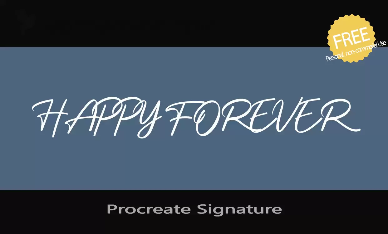 Font Sample of Procreate-Signature