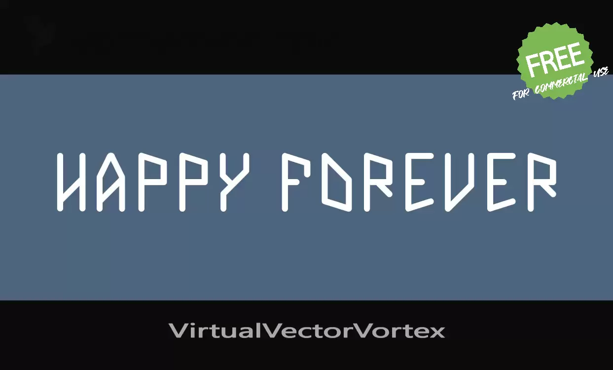 「VirtualVectorVortex」字体效果图