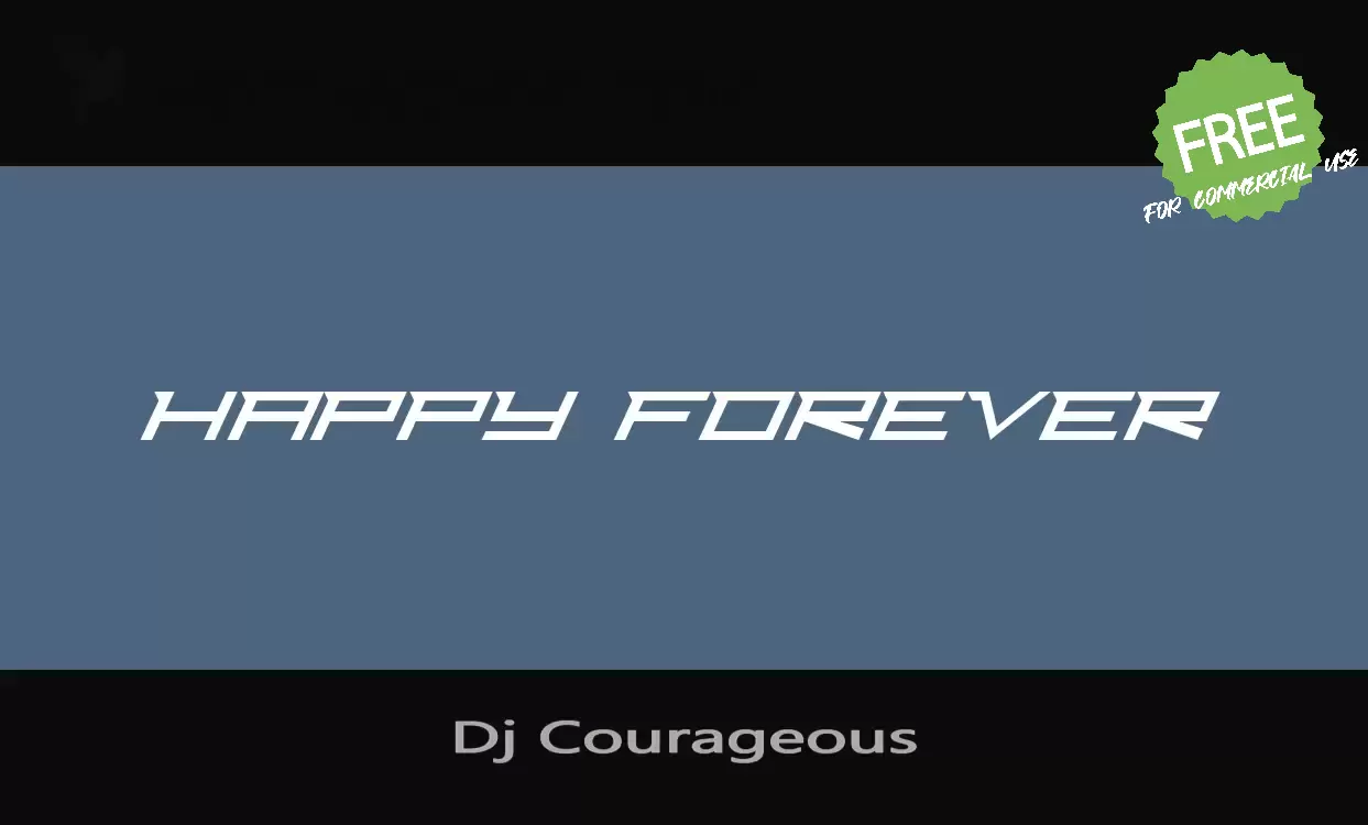 「Dj-Courageous」字体效果图