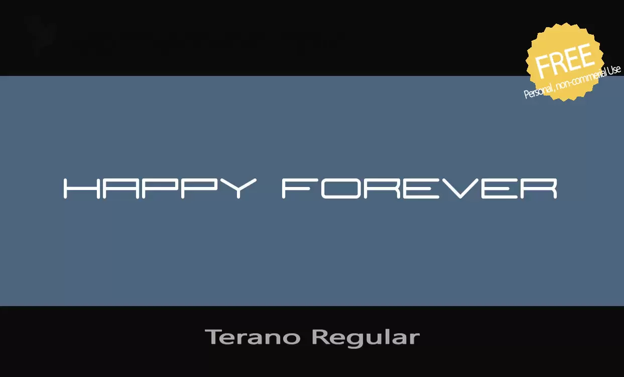 Font Sample of Terano-Regular