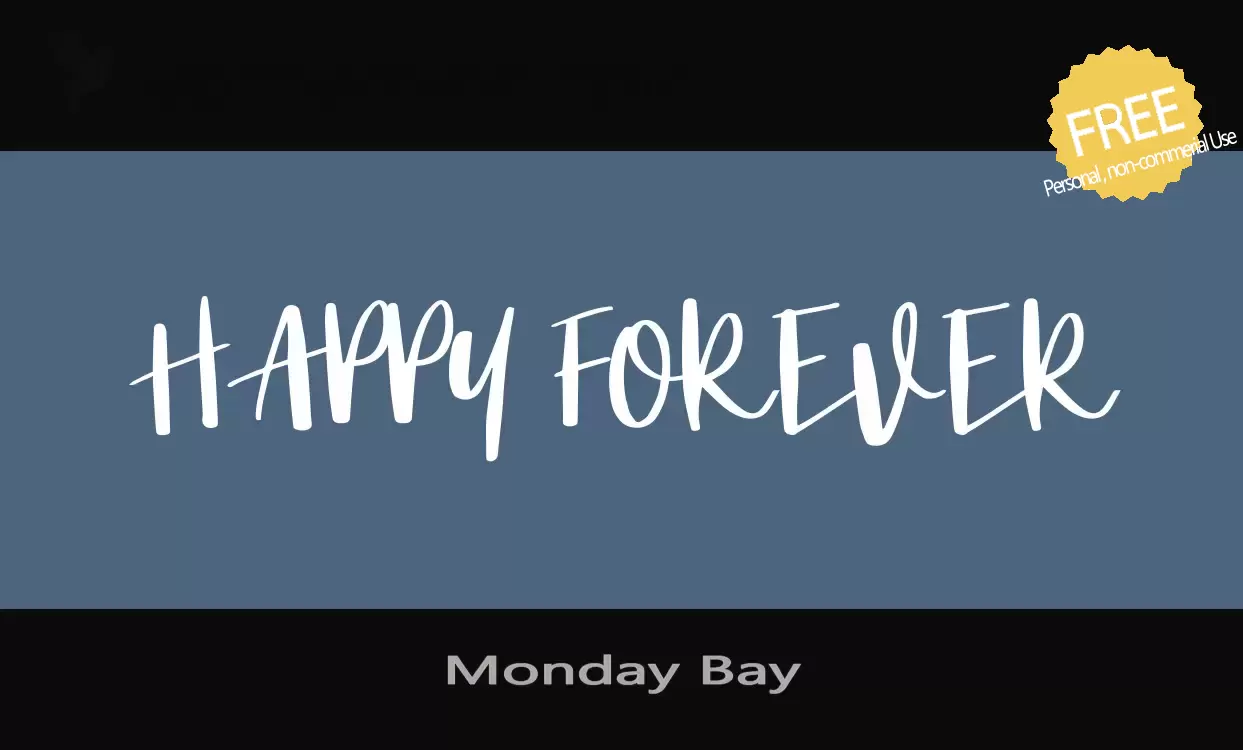 「Monday-Bay」字体效果图