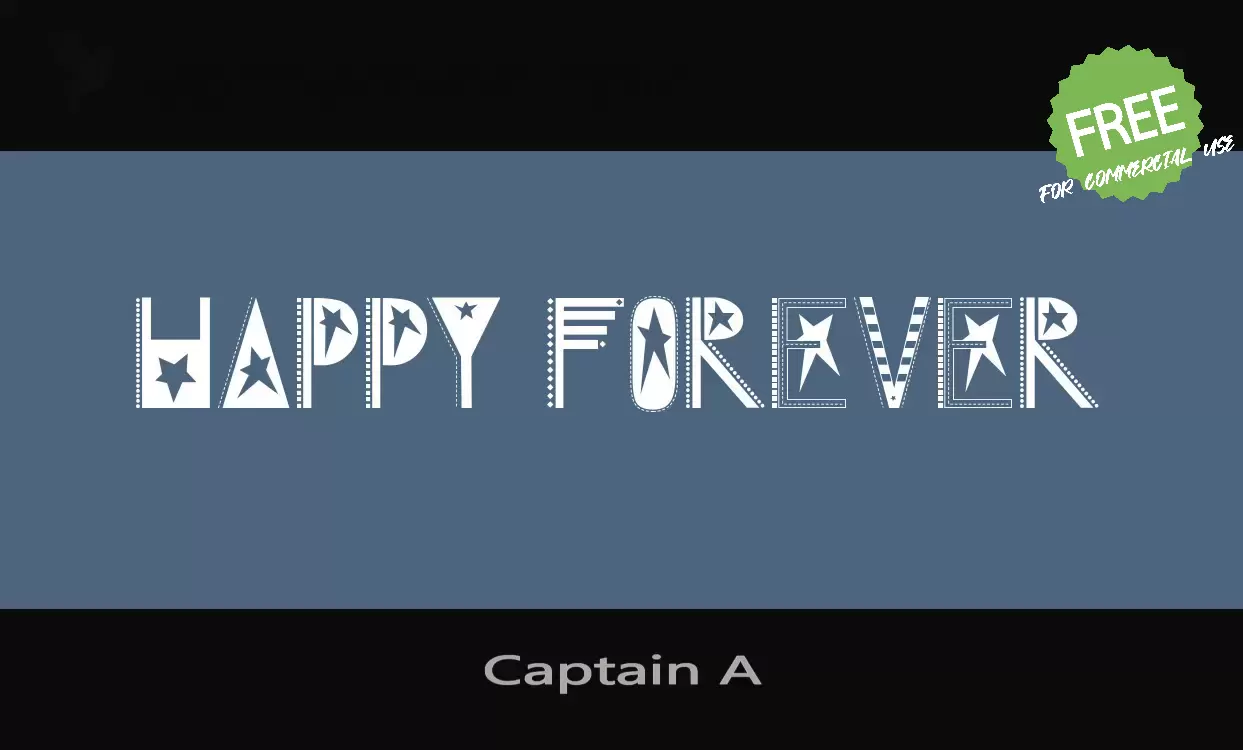 Font Sample of Captain-A