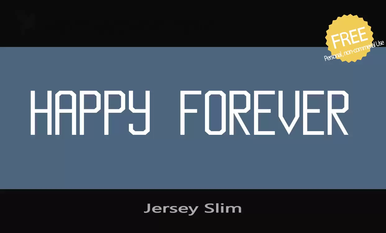 「Jersey-Slim」字体效果图