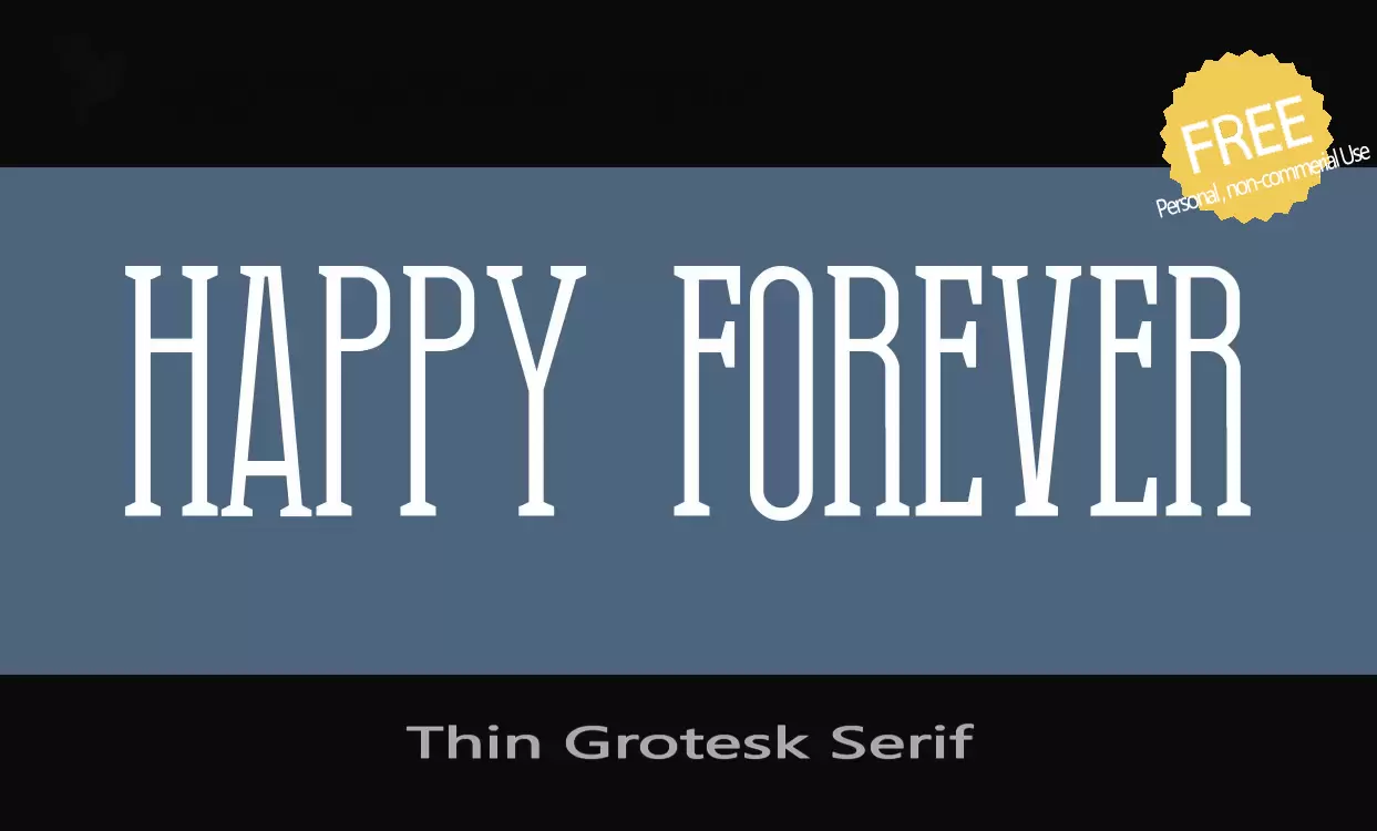 Sample of Thin-Grotesk-Serif