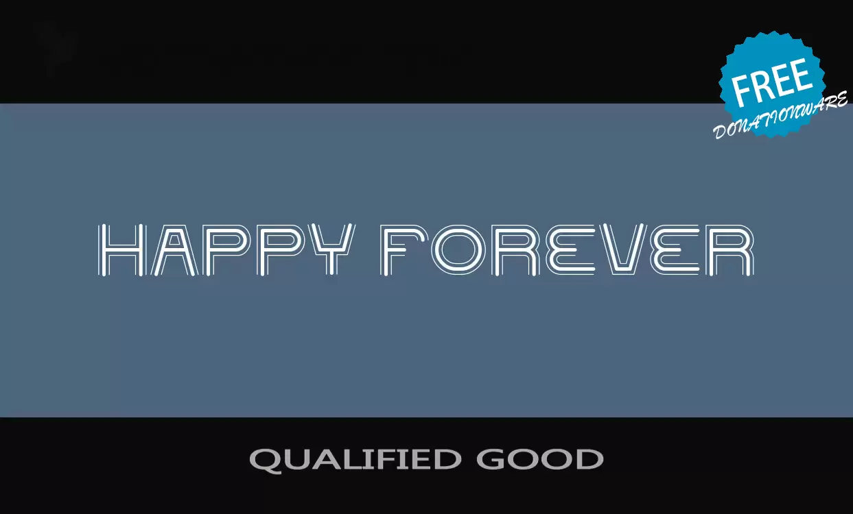 Font Sample of QUALIFIED-GOOD