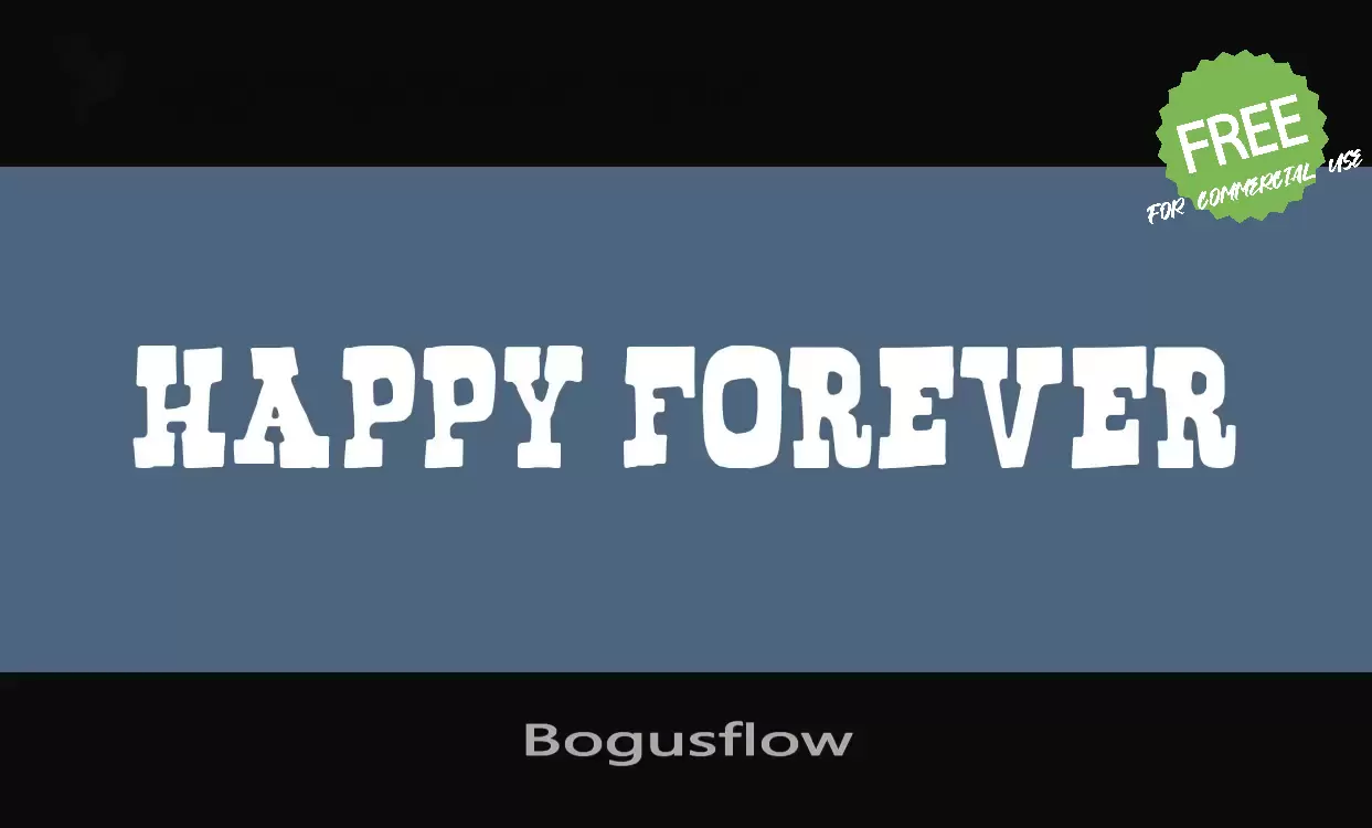 「Bogusflow」字体效果图