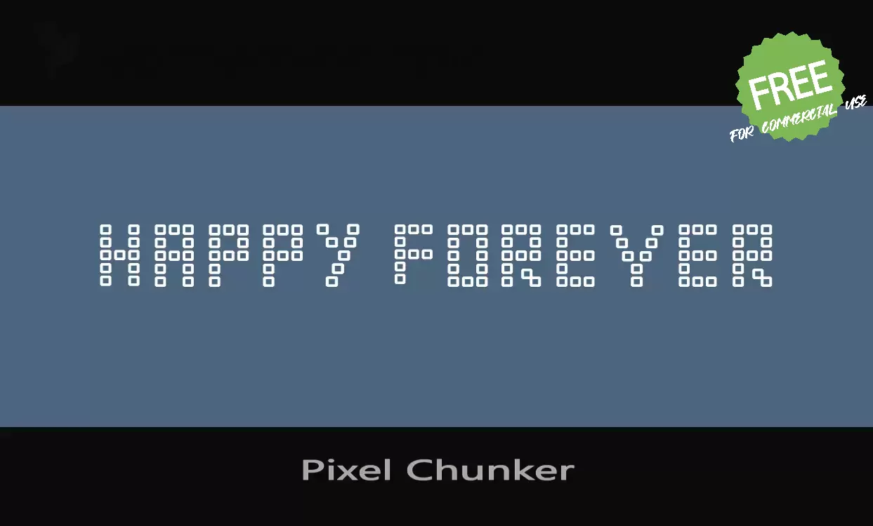 「Pixel-Chunker」字体效果图