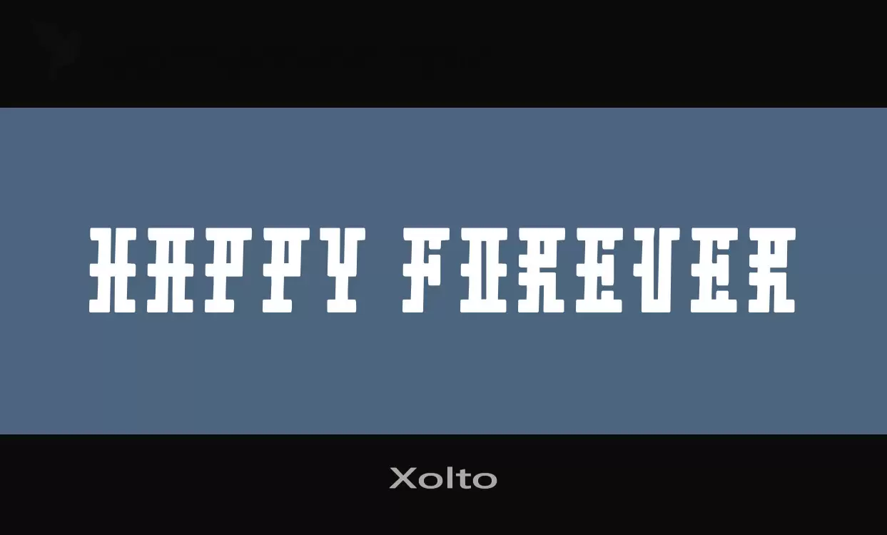 Font Sample of Xolto