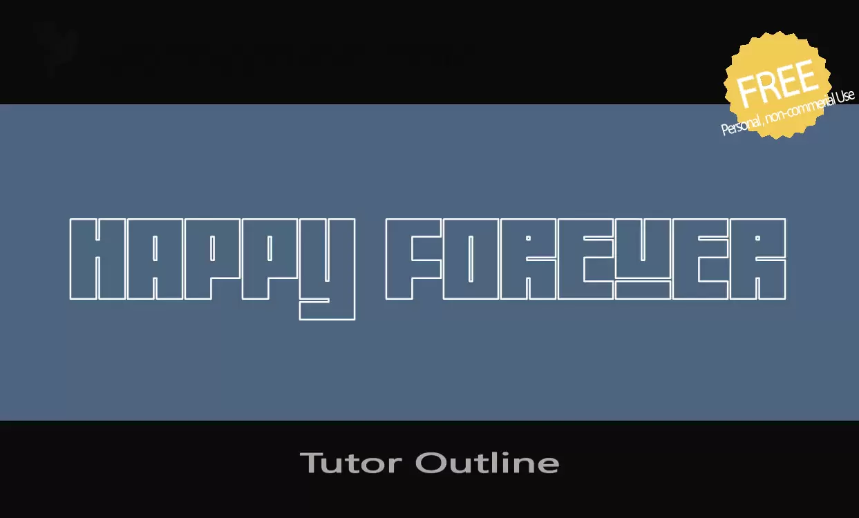 「Tutor-Outline」字体效果图