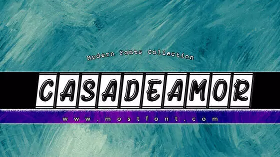 「Casadeamor」字体排版样式