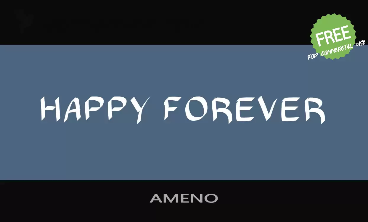 「AMENO」字体效果图