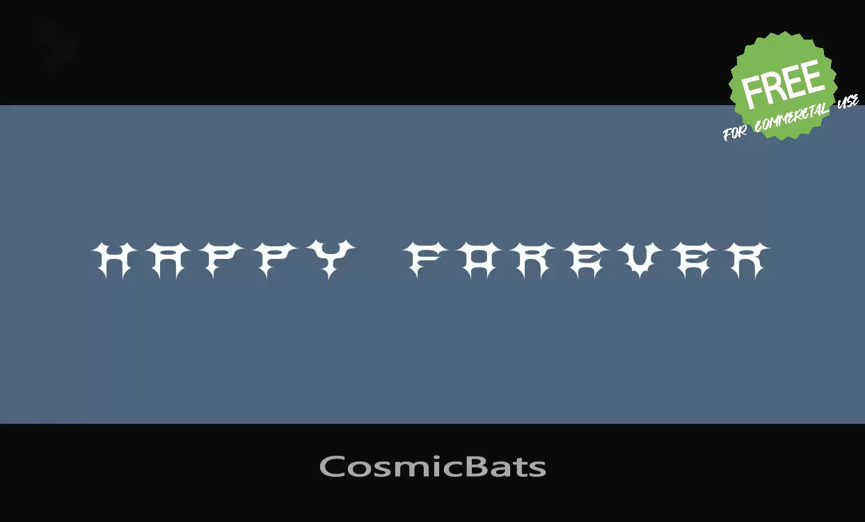 Font Sample of CosmicBats