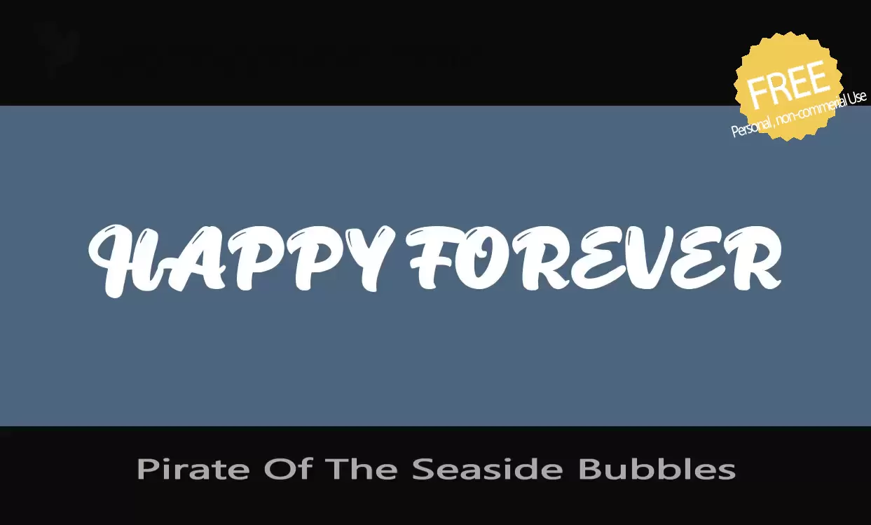 「Pirate-Of-The-Seaside-Bubbles」字体效果图