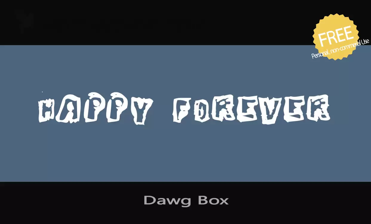 Font Sample of Dawg-Box