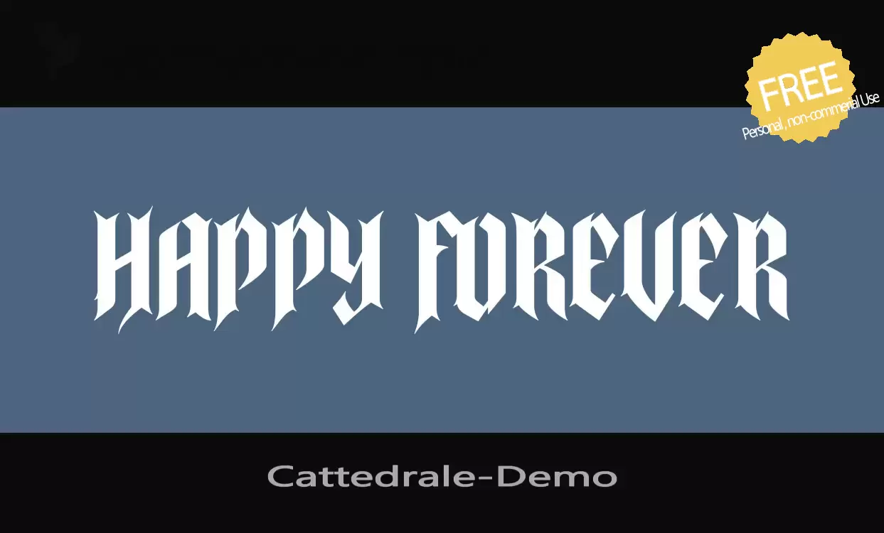 Font Sample of Cattedrale-Demo