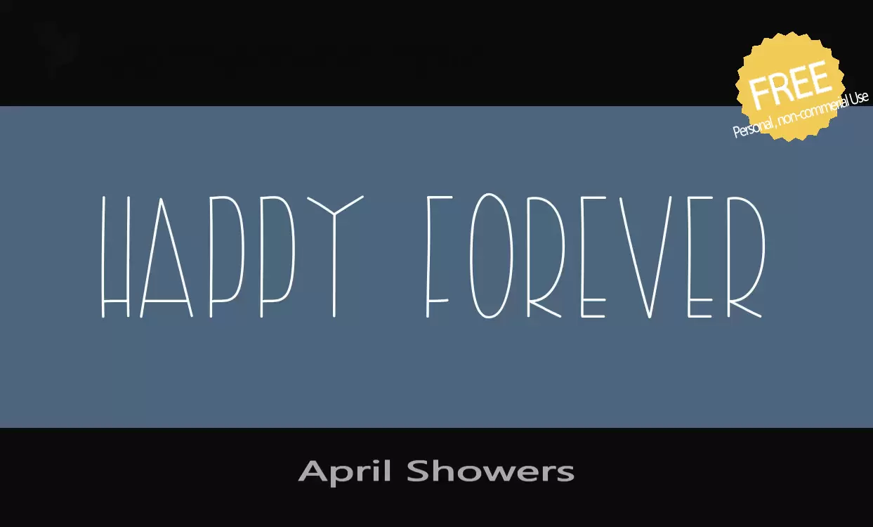 「April-Showers」字体效果图