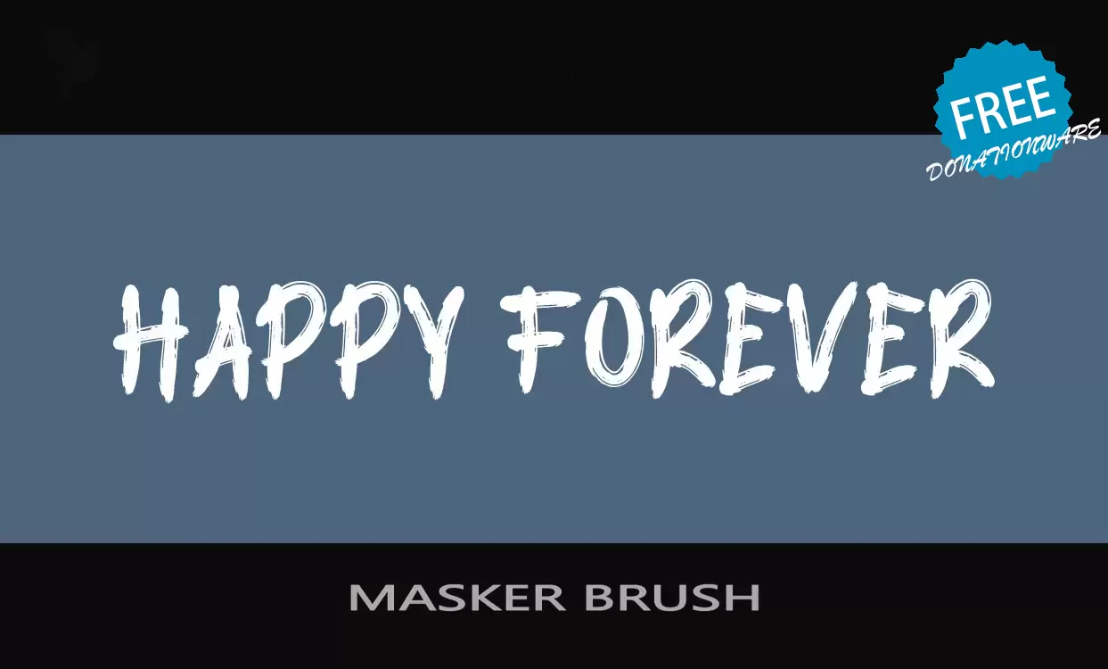 「MASKER-BRUSH」字体效果图