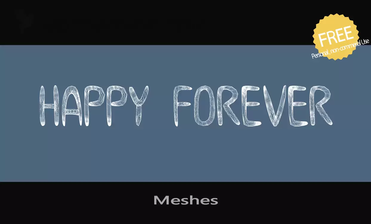 Font Sample of Meshes