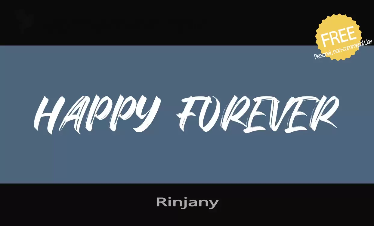 Font Sample of Rinjany