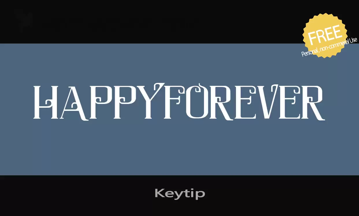 Font Sample of Keytip