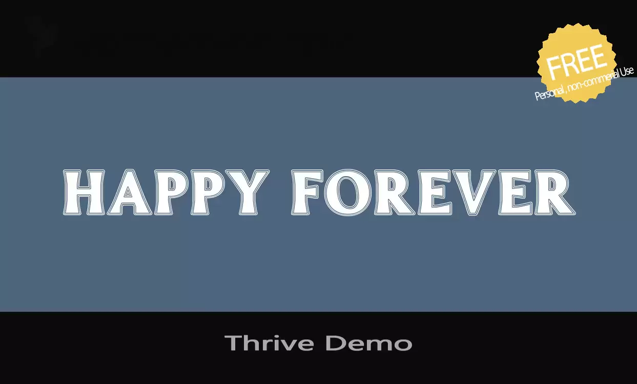 「Thrive-Demo」字体效果图