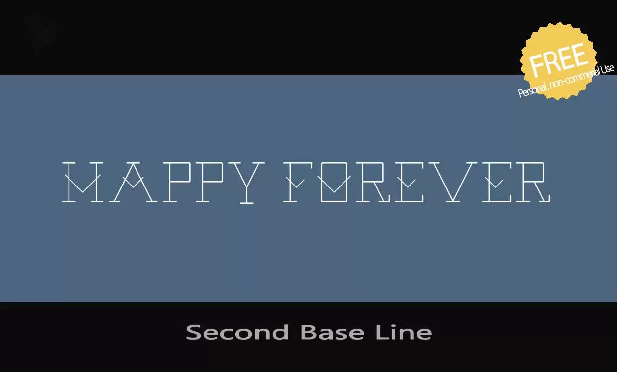 Font Sample of Second-Base-Line