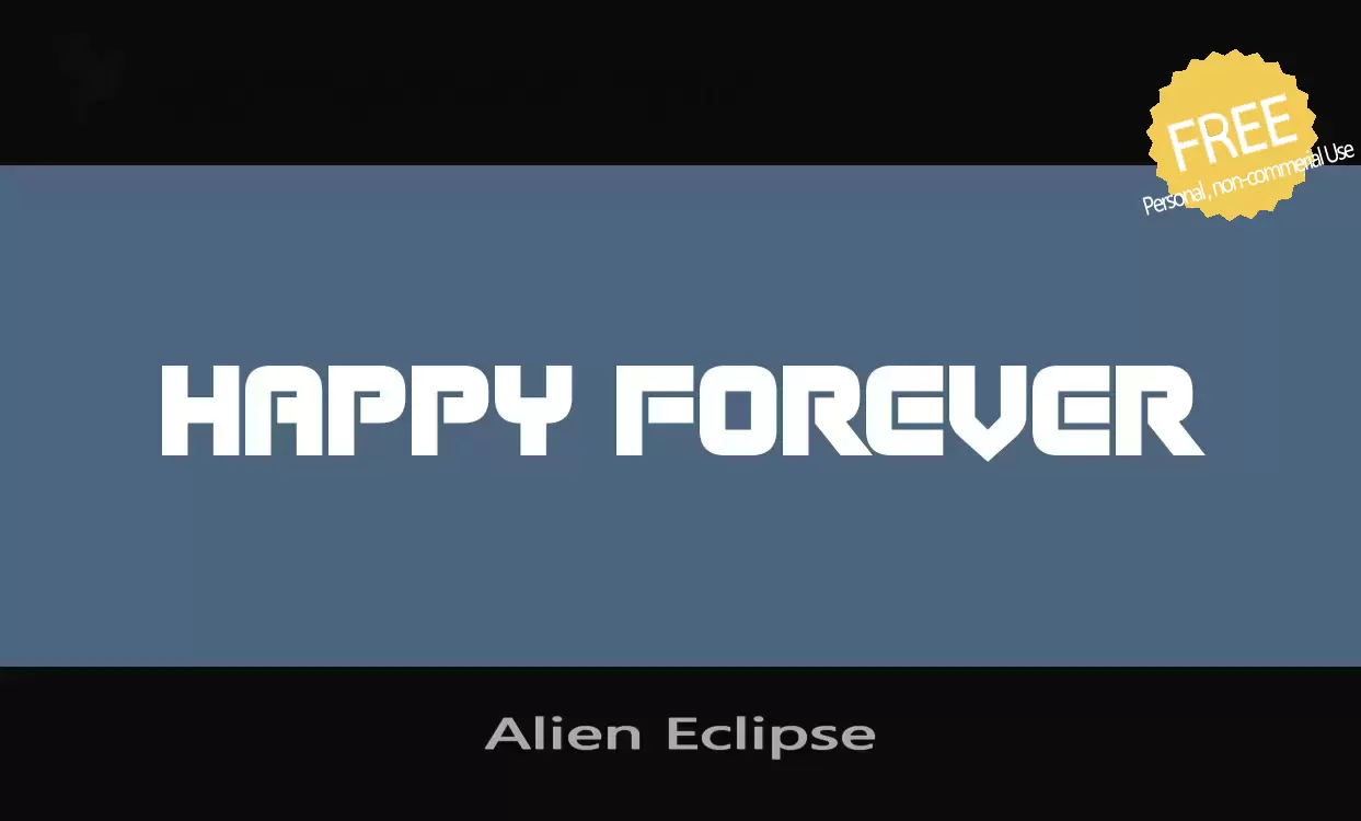 「Alien-Eclipse」字体效果图