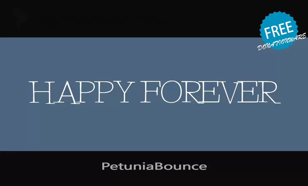 「PetuniaBounce」字体效果图