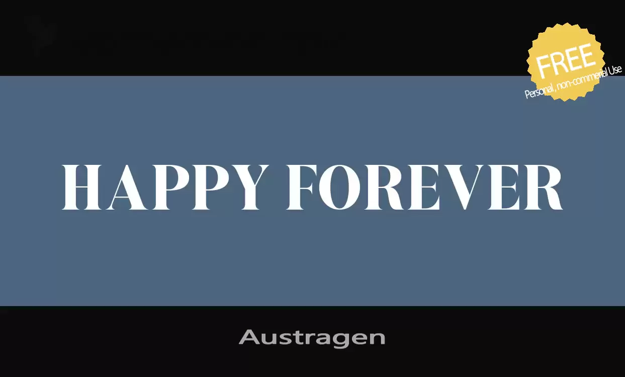 「Austragen」字体效果图