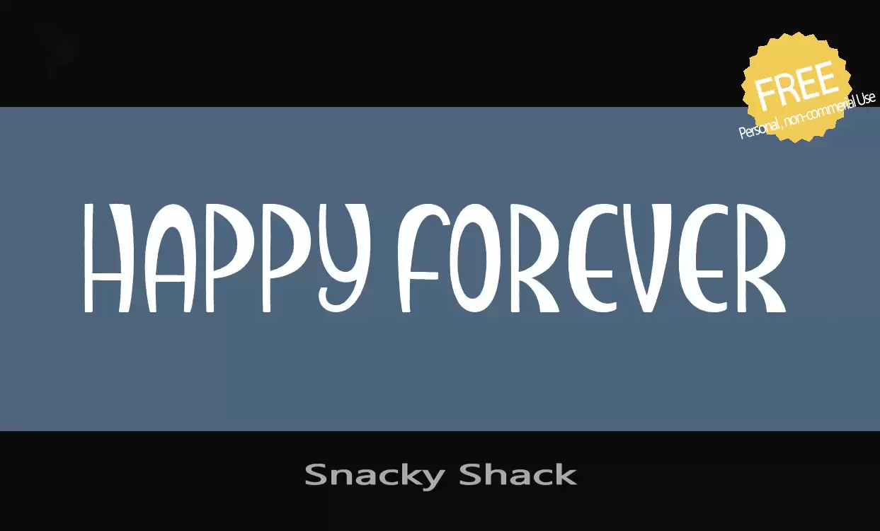 「Snacky-Shack」字体效果图