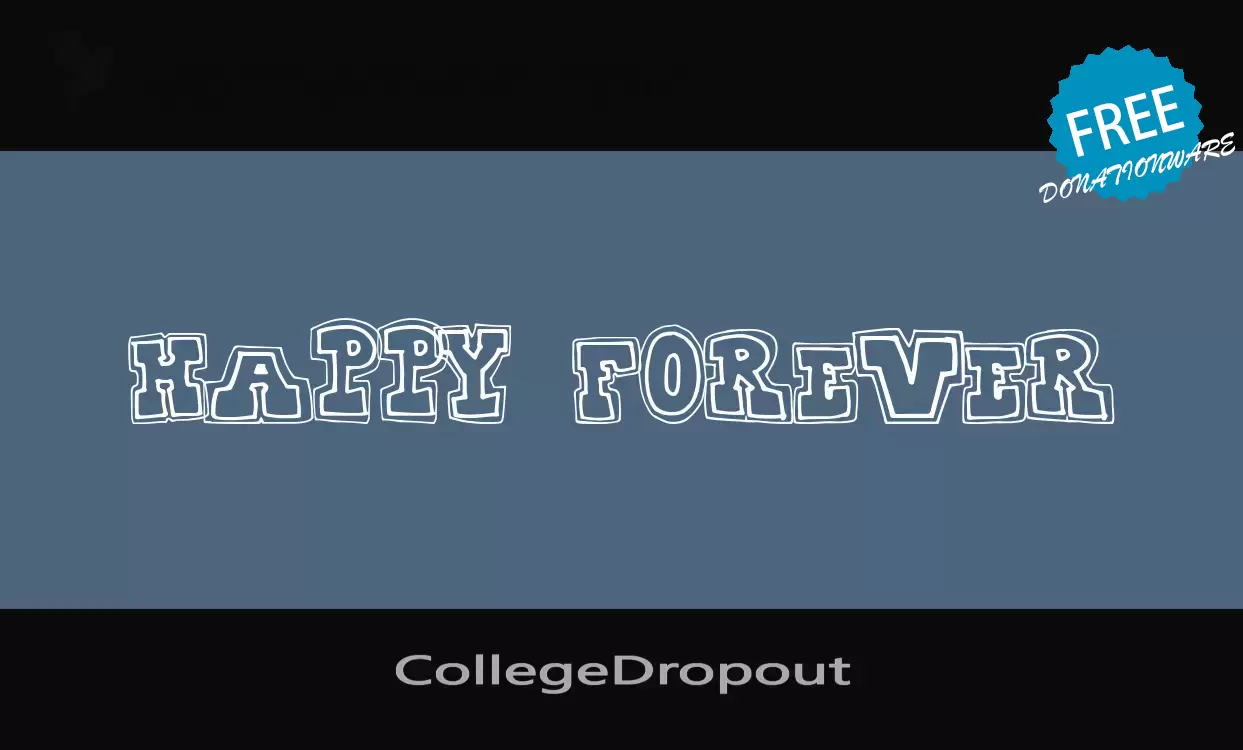 「CollegeDropout」字体效果图