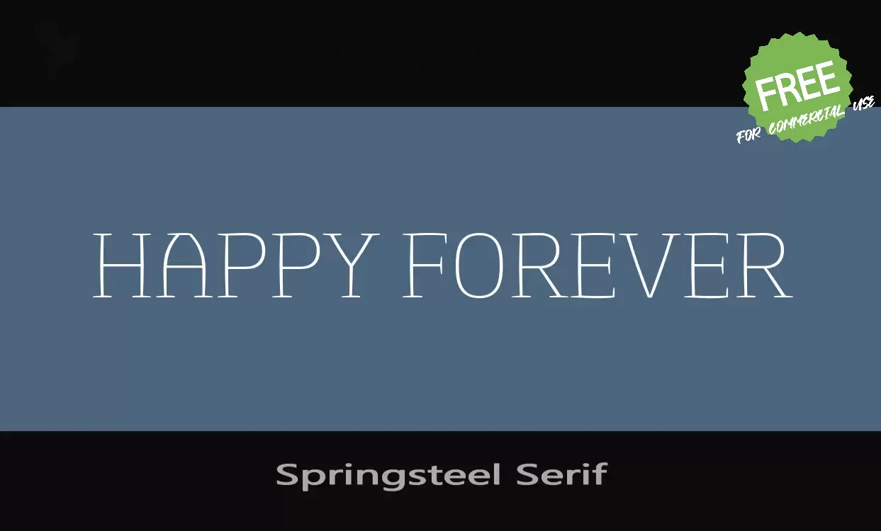 「Springsteel-Serif」字体效果图