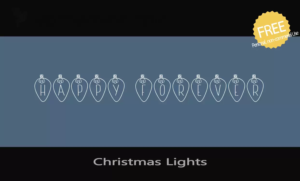 「Christmas-Lights」字体效果图