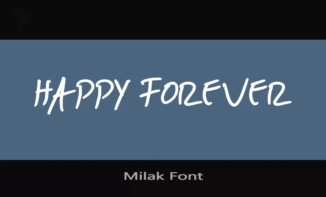 Sample of Milak-Font