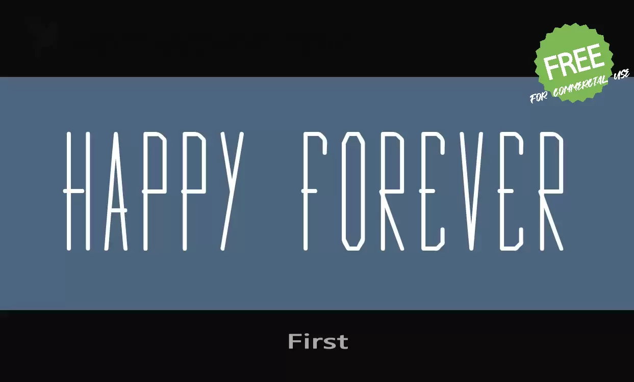 Font Sample of First