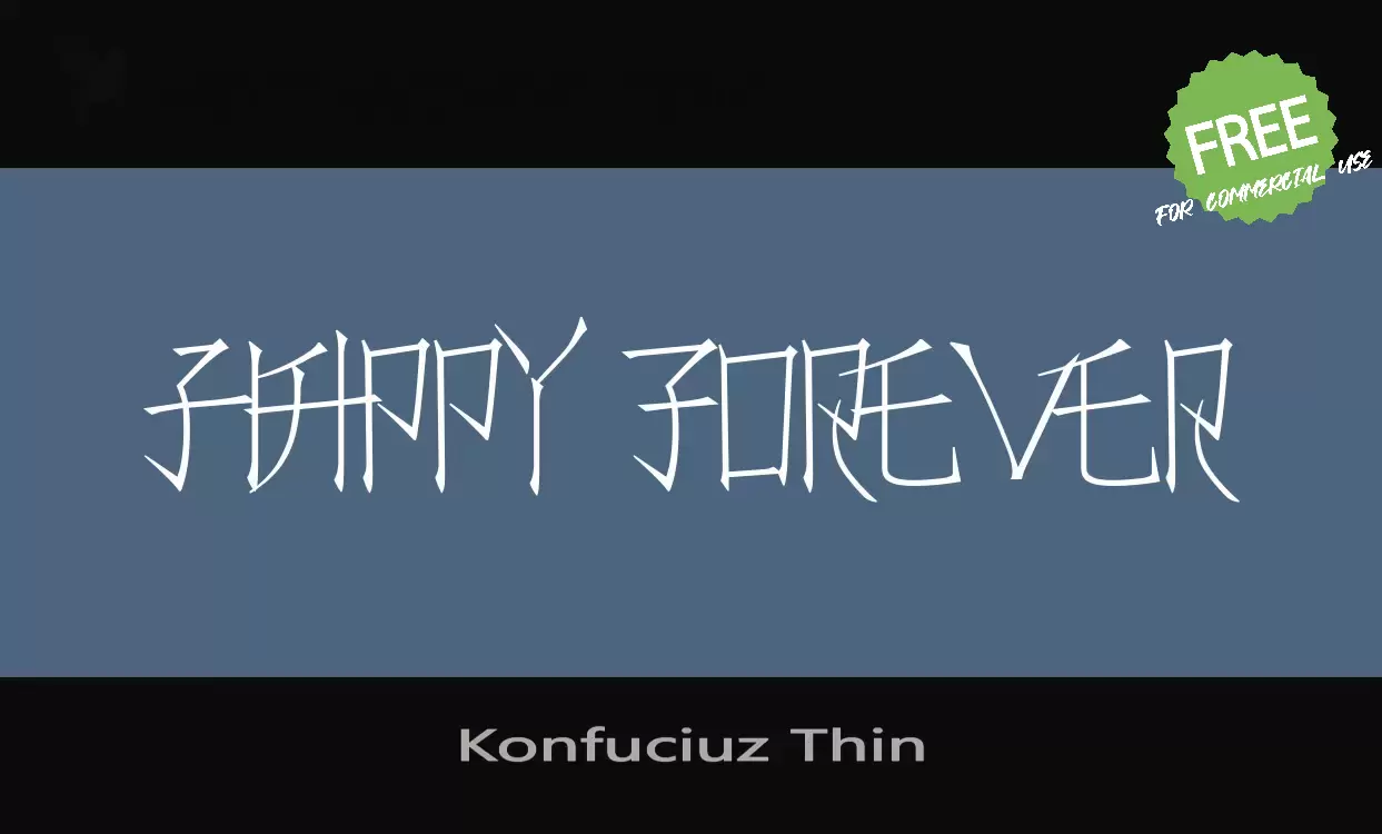 「Konfuciuz-Thin」字体效果图