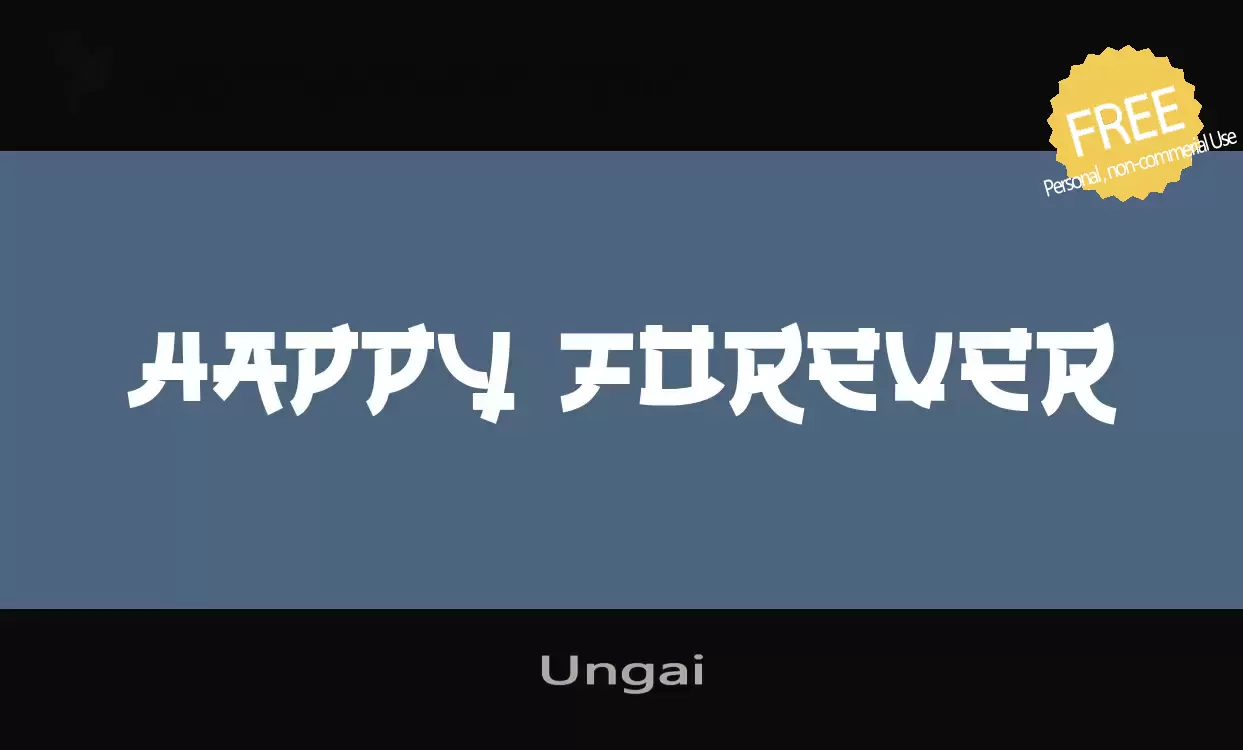 Font Sample of Ungai