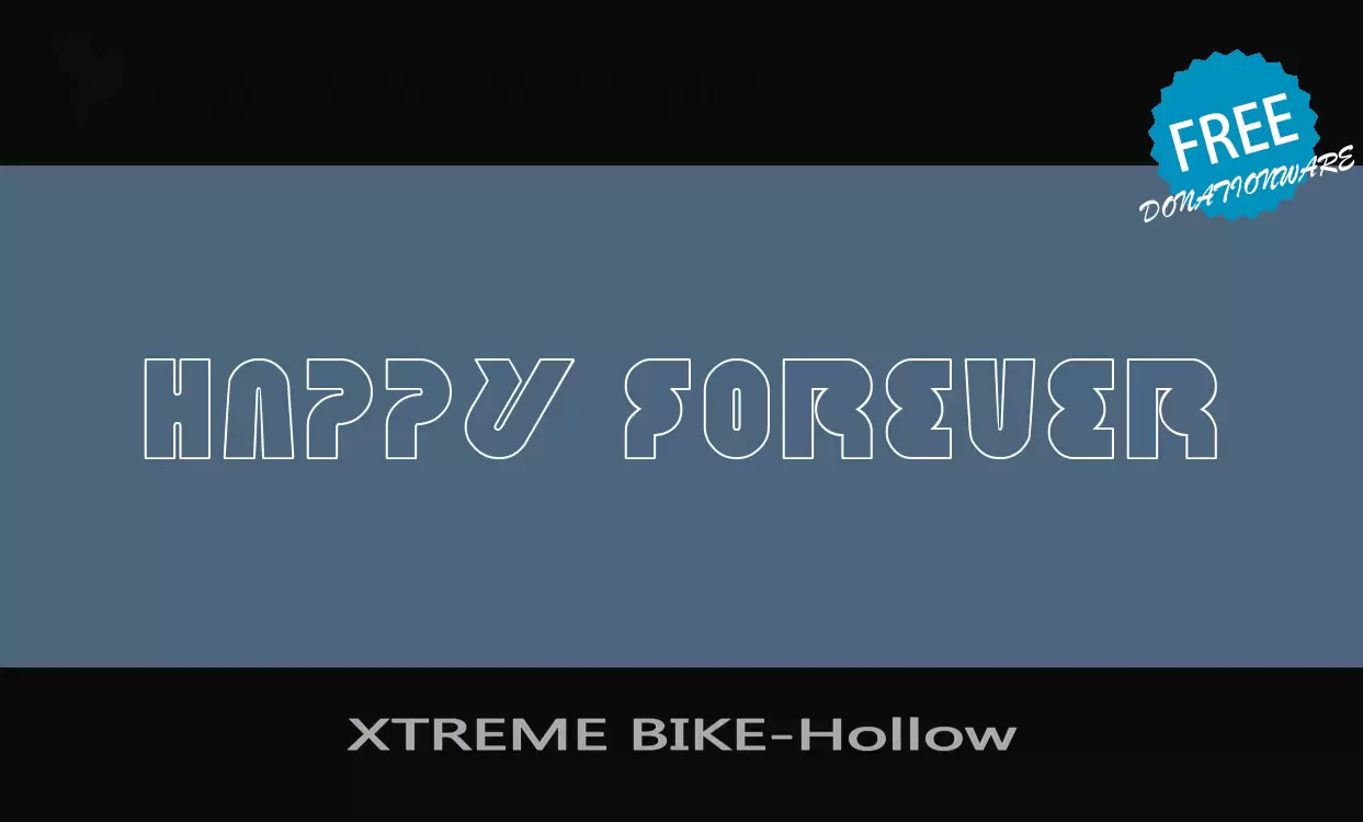 「XTREME-BIKE-Hollow」字体效果图