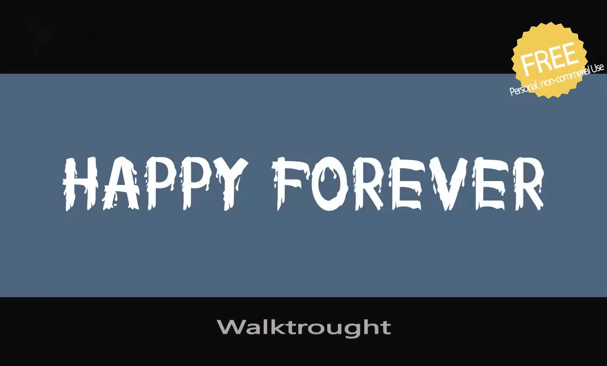 Font Sample of Walktrought